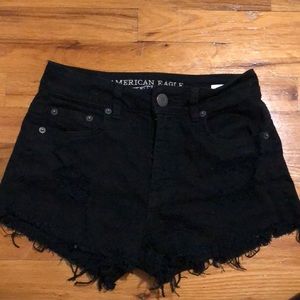 Black American Eagle jean shorts